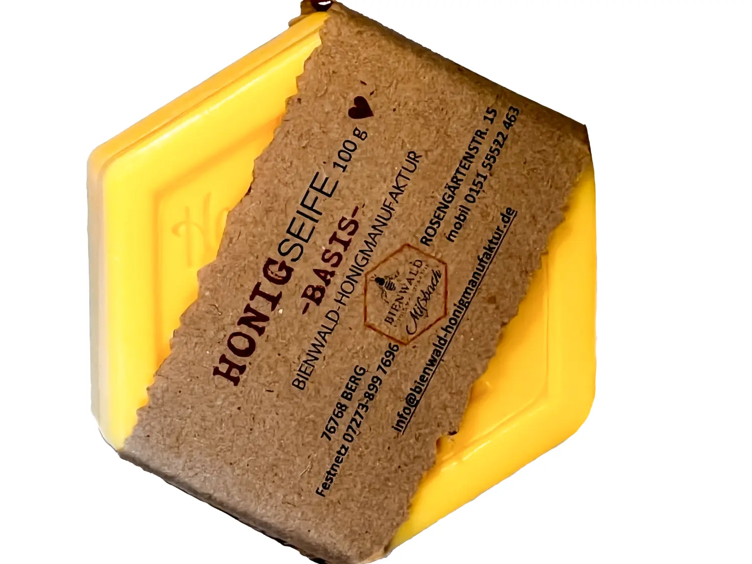 Honigseife „Basis“ von Bienwald-Honigmanufaktur 