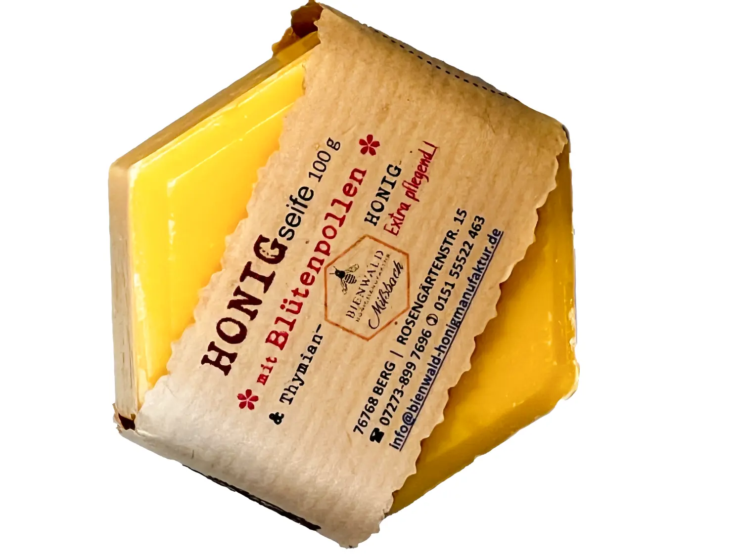 Honigseife mit Blütenpollen von Bienwald-Honigmanufaktur 